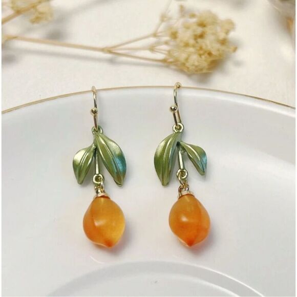 Just Peachy Earrings - Picture 2 of 5